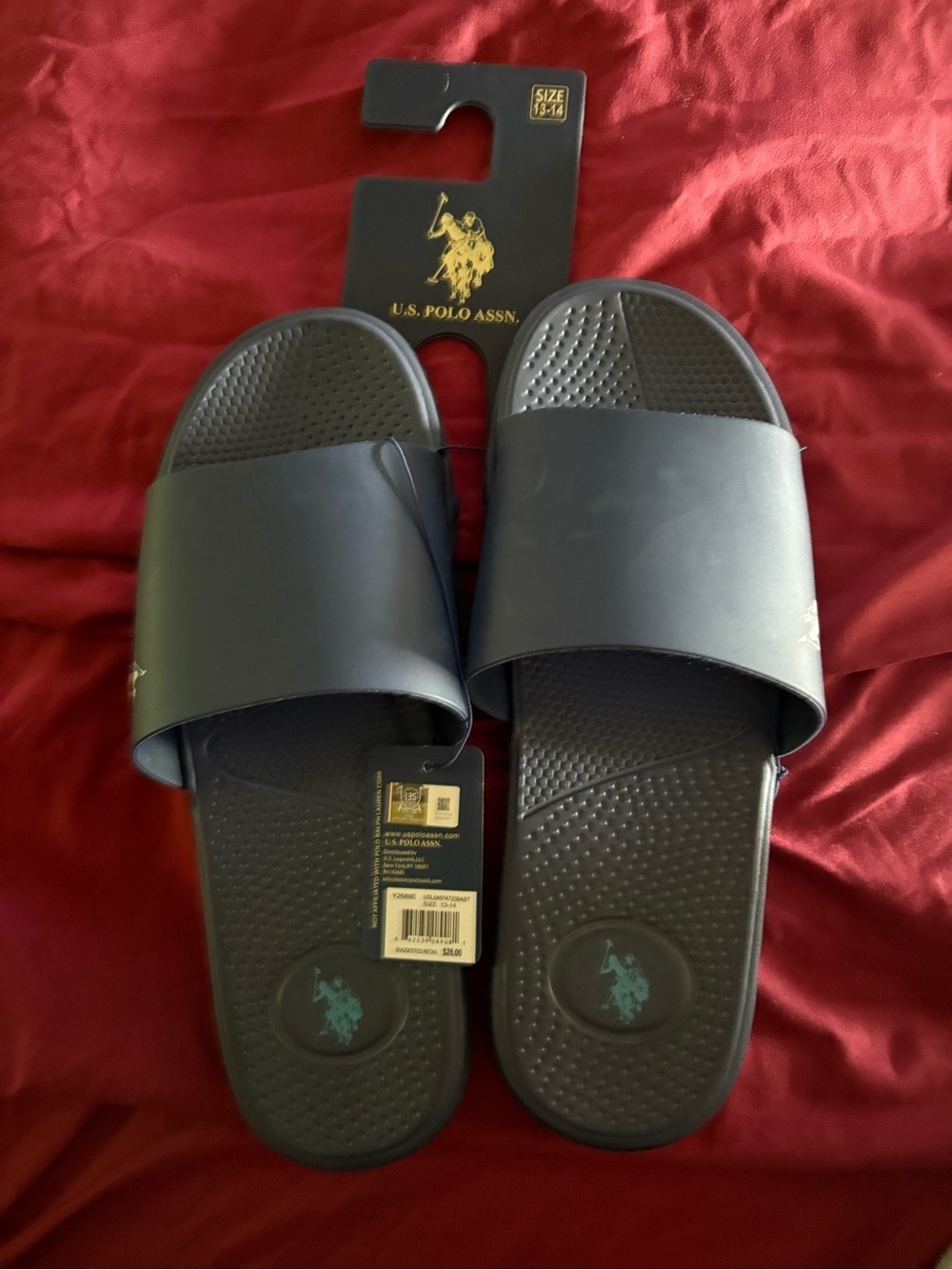 Polo by Ralph Lauren Men's Navy Slide Sandals